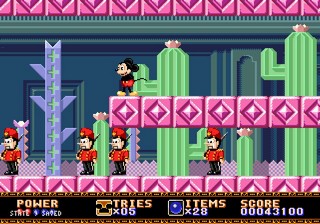 une photo d'Ã©cran de Castle of Illusion sur Sega Megadrive